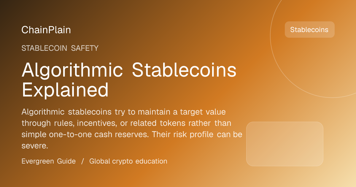 Algorithmic Stablecoins Explained - Stablecoin Safety guide from DeFi and Stablecoins Hub