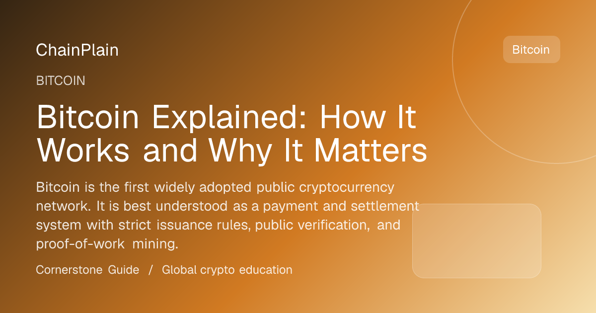 Bitcoin Explained: How It Works and Why It Matters - Bitcoin guide from Bitcoin and Ethereum Hub