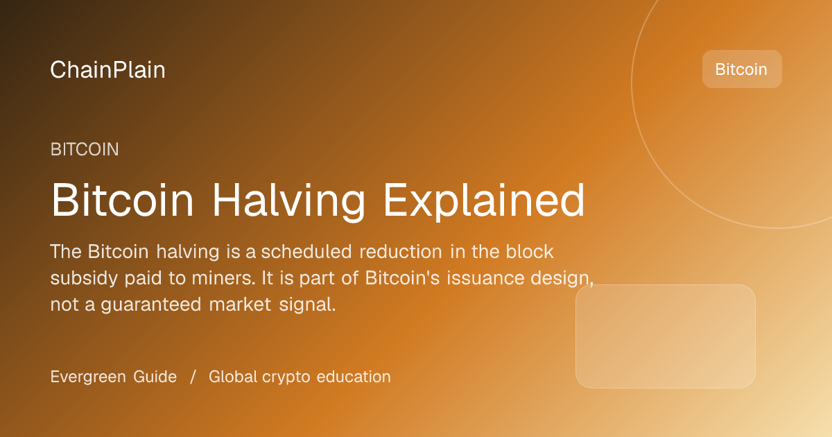 Bitcoin Halving Explained - Bitcoin guide from Bitcoin and Ethereum Hub
