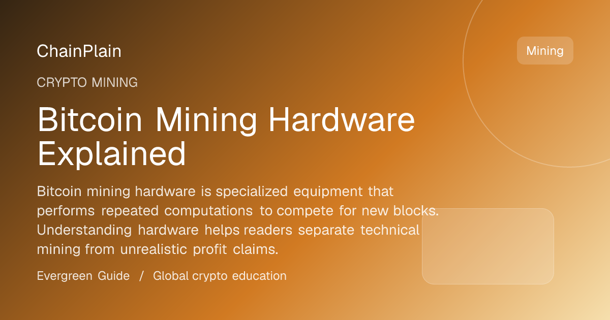 Bitcoin Mining Hardware Explained - Crypto Mining guide from Bitcoin and Ethereum Hub