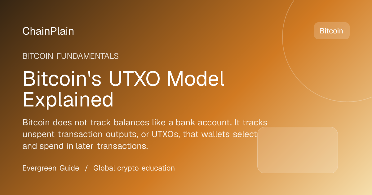 Bitcoin's UTXO Model Explained - Bitcoin Fundamentals guide from Bitcoin and Ethereum Hub
