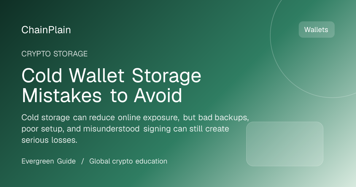 Cold Wallet Storage Mistakes to Avoid - Crypto Storage guide from Wallets, Security, and Storage Hub