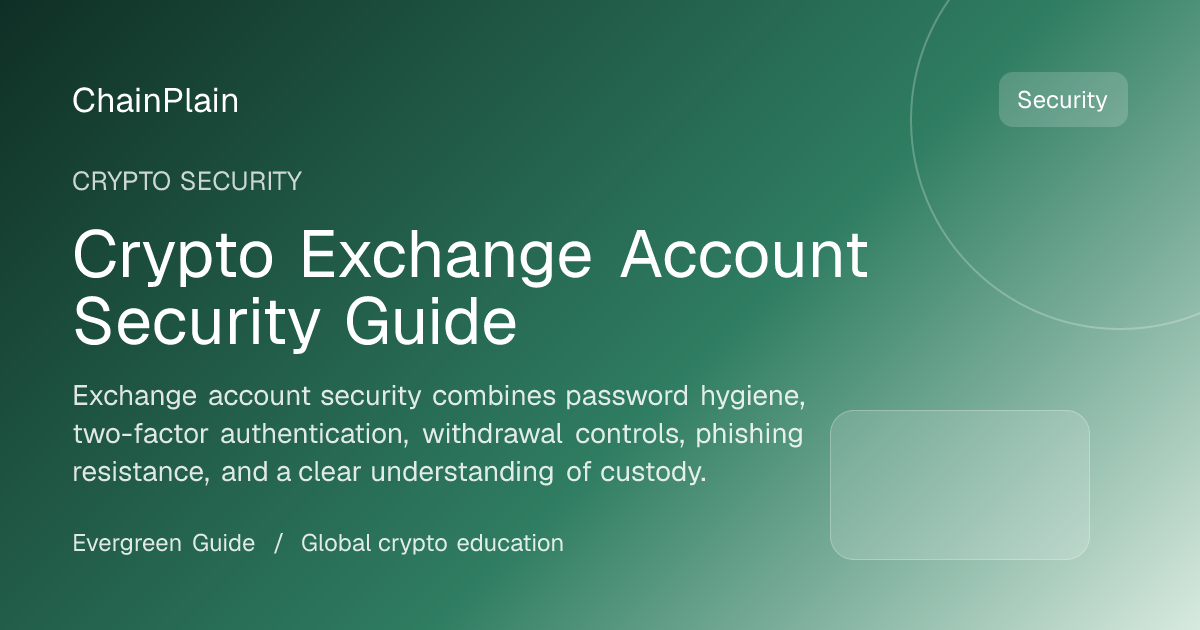 Crypto Exchange Account Security Guide - Crypto Security guide from Wallets, Security, and Storage Hub