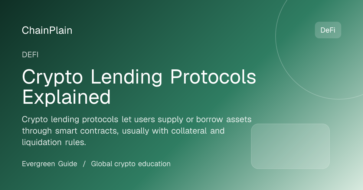Crypto Lending Protocols Explained - DeFi guide from DeFi and Stablecoins Hub
