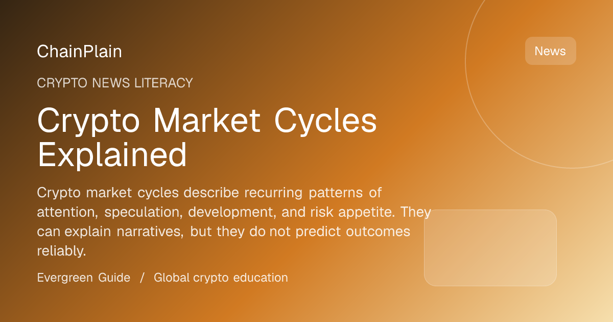 Crypto Market Cycles Explained - Crypto News Literacy guide from Cryptocurrency Basics Hub