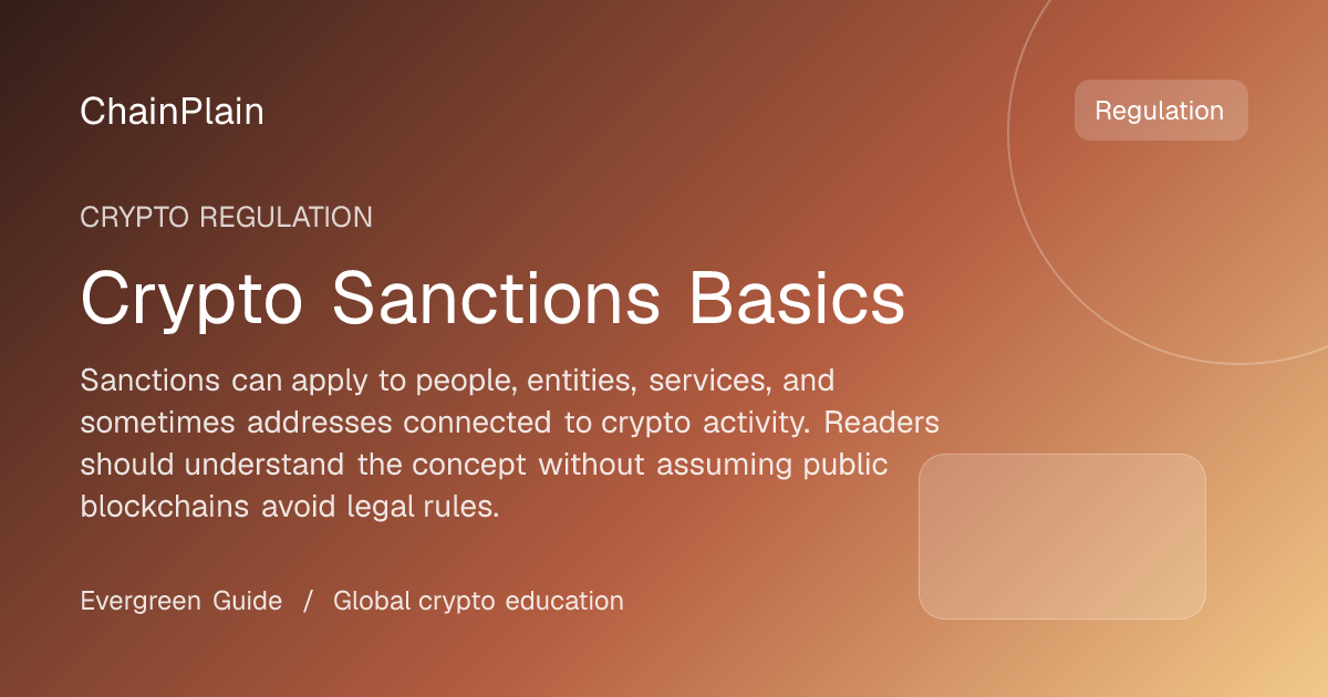 Crypto Sanctions Basics - Crypto Regulation guide from Crypto Taxes and Regulation Hub
