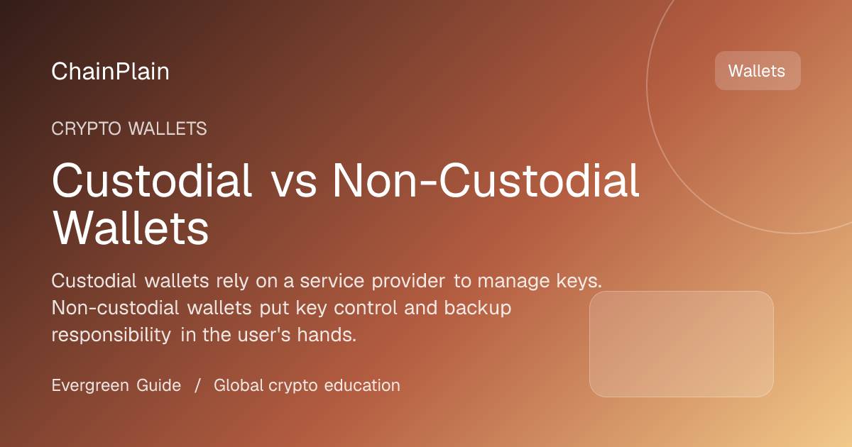 Custodial vs Non-Custodial Wallets - Crypto Wallets guide from Wallets, Security, and Storage Hub