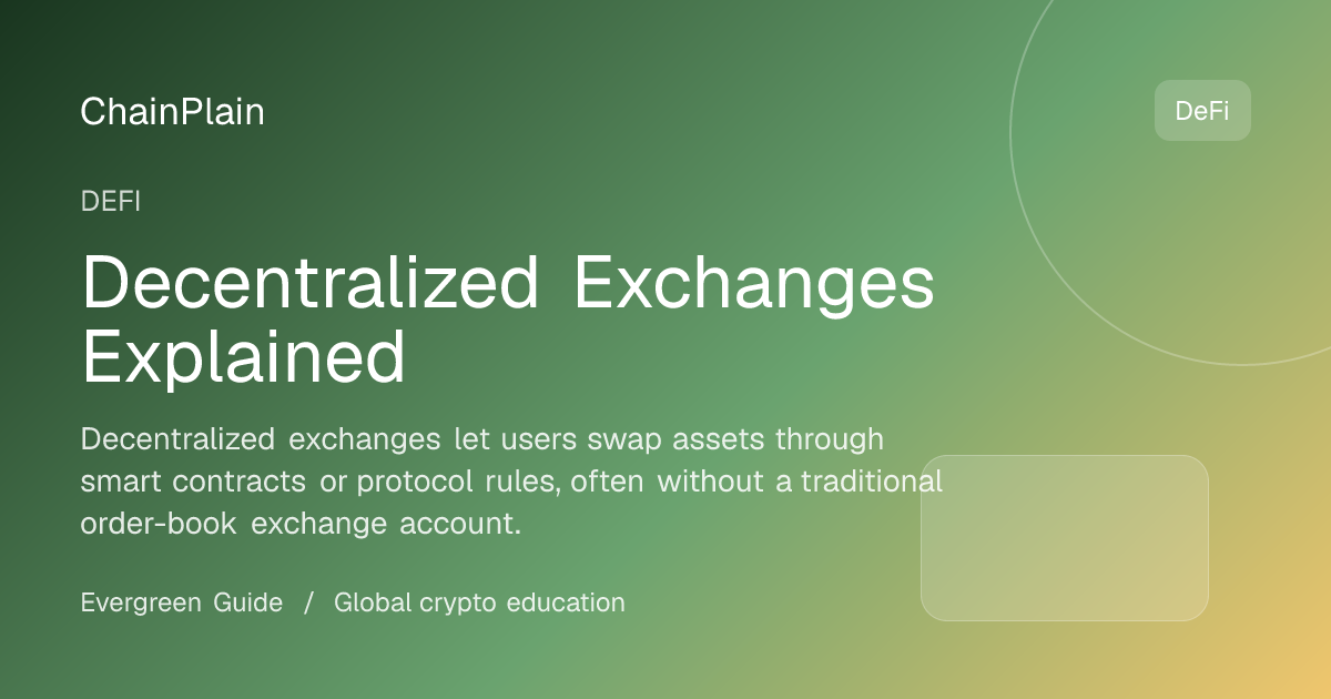 Decentralized Exchanges Explained - DeFi guide from DeFi and Stablecoins Hub