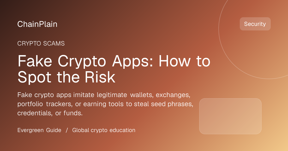 Fake Crypto Apps: How to Spot the Risk - Crypto Scams guide from Wallets, Security, and Storage Hub