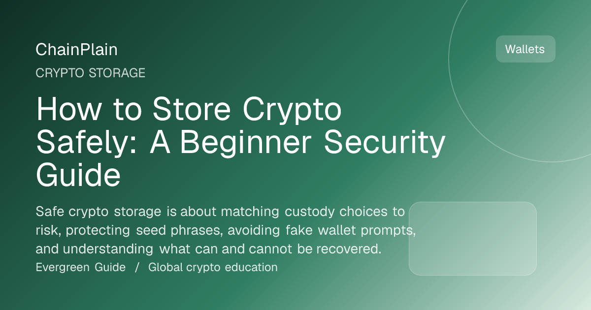 How to Store Crypto Safely: A Beginner Security Guide - Crypto Storage guide from Wallets, Security, and Storage Hub