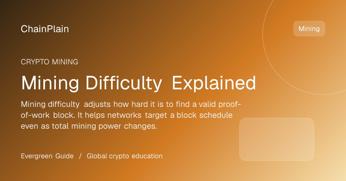 Mining Difficulty Explained - Crypto Mining guide from Bitcoin and Ethereum Hub
