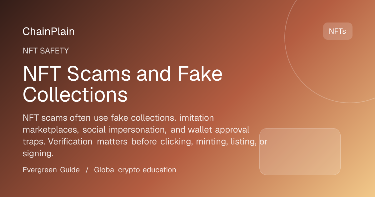 NFT Scams and Fake Collections - NFT Safety guide from Cryptocurrency Basics Hub
