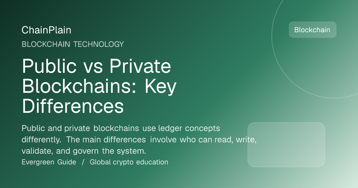 Public vs Private Blockchains: Key Differences - Blockchain Technology guide from Cryptocurrency Basics Hub