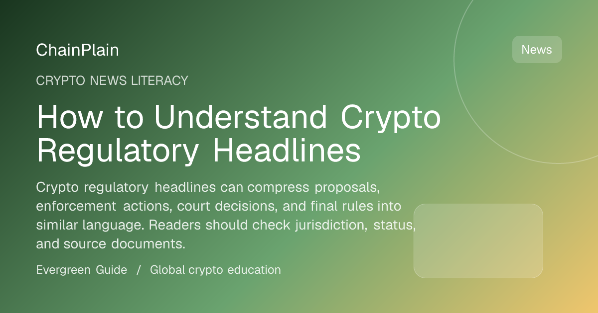 How to Understand Crypto Regulatory Headlines - Crypto News Literacy guide from Cryptocurrency Basics Hub