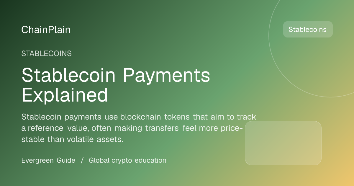 Stablecoin Payments Explained - Stablecoins guide from DeFi and Stablecoins Hub
