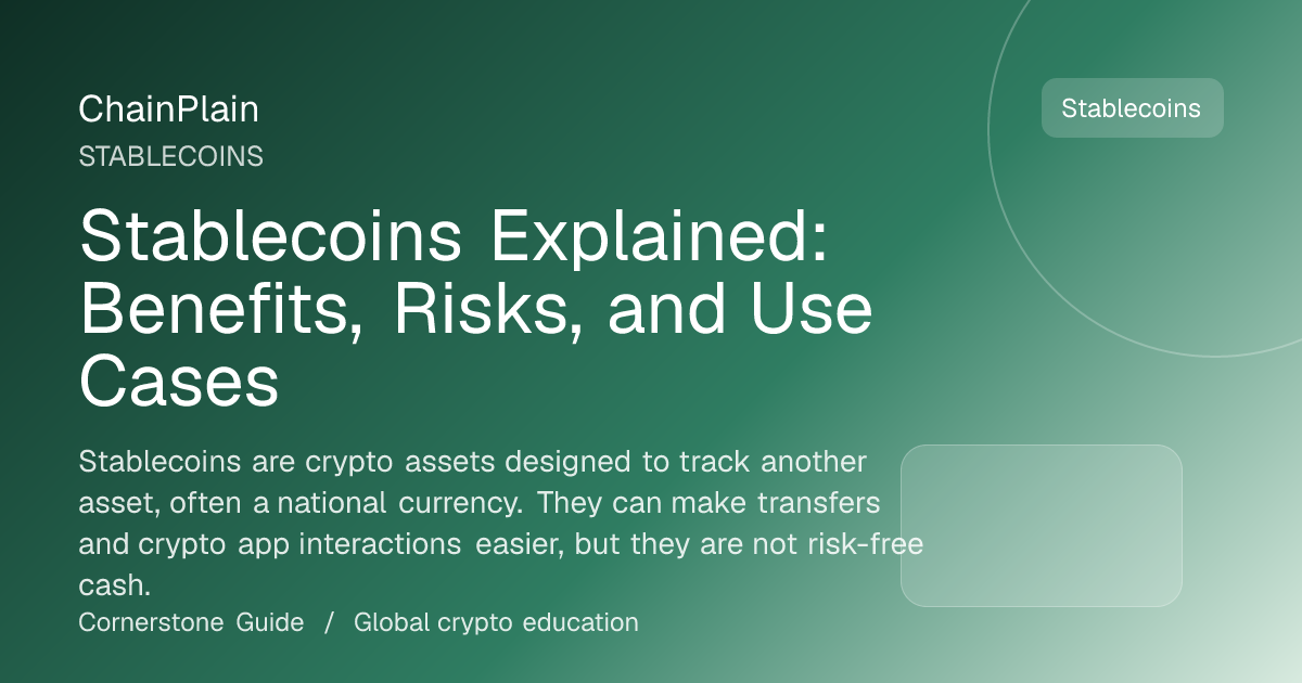 Stablecoins Explained: Benefits, Risks, and Use Cases - Stablecoins guide from DeFi and Stablecoins Hub