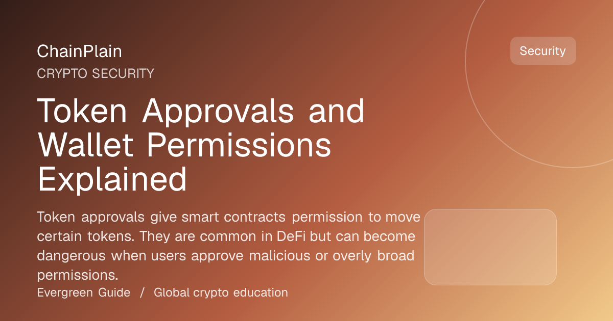 Token Approvals and Wallet Permissions Explained - Crypto Security guide from Wallets, Security, and Storage Hub