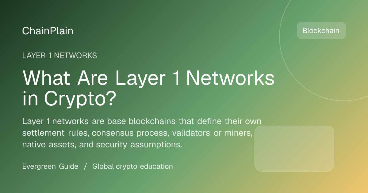 What Are Layer 1 Networks in Crypto? - Layer 1 Networks guide from Cryptocurrency Basics Hub