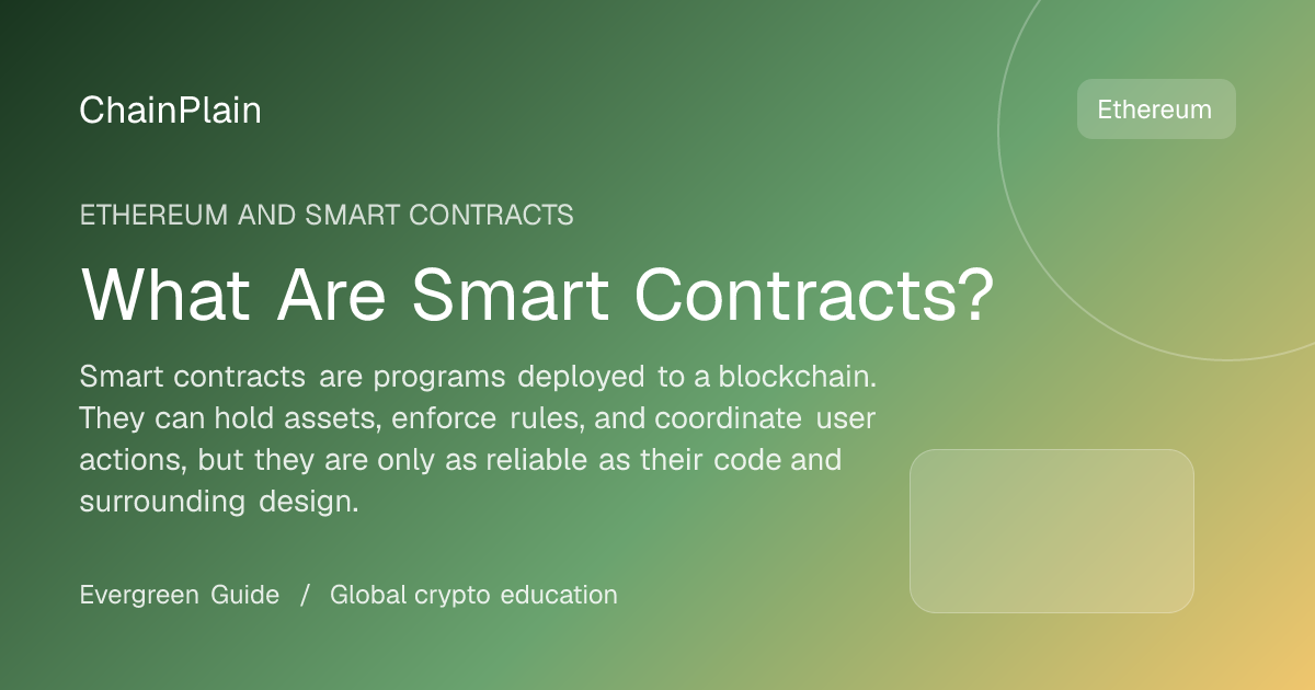 What Are Smart Contracts? - Ethereum and Smart Contracts guide from Bitcoin and Ethereum Hub