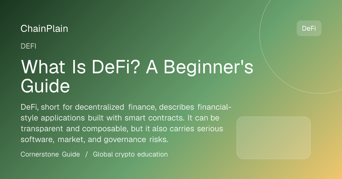 What Is DeFi? A Beginner's Guide - DeFi guide from DeFi and Stablecoins Hub