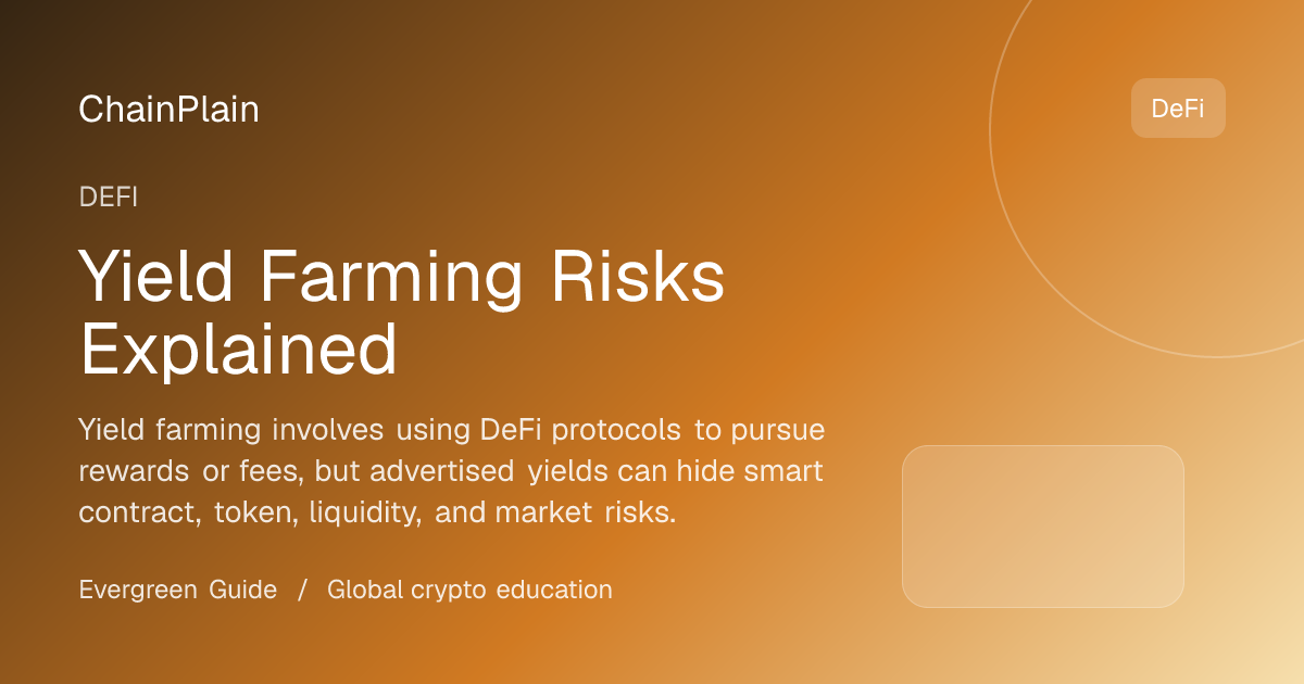 Yield Farming Risks Explained - DeFi guide from DeFi and Stablecoins Hub
